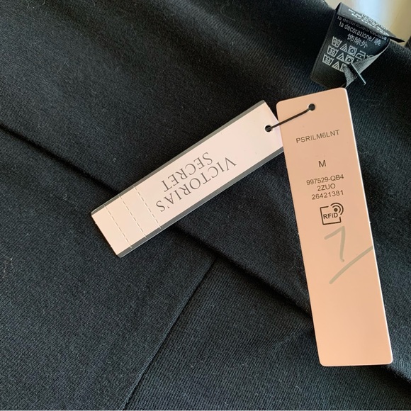 Victoria’s Secret Black Foldover Bootcut Yoga Pants Y2K Style NWT M - Picture 5 of 6